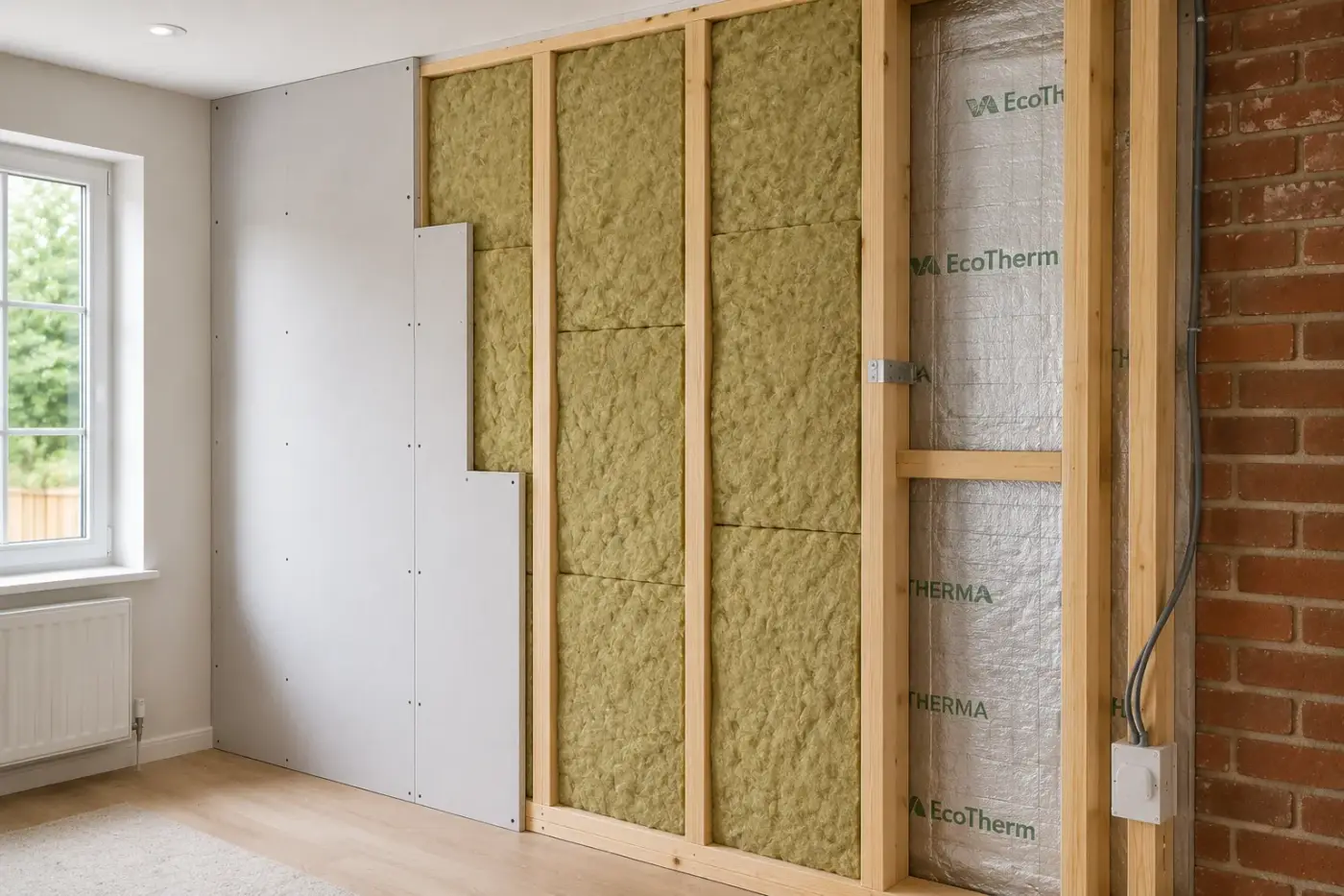 Internal insulation installation in a residential property